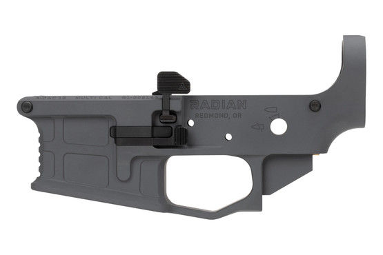 Radian Weapons A-DAC 15 Lower Receiver in Radian Grey features an integral trigger guard